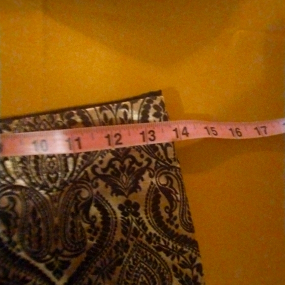 Vintage  Romy Metallic Gold And Black Skirt with Ornate Baroque  Pattern - Picture 5 of 6